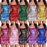 Fongt Women's Glide Sling Dress Party Party Prom Babes Show Back Short Bag Hip