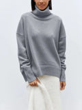 Women'sTurtleneck Winter Autumn Long Sleeve Tops Casual Loose Jumper Oversized Sweater Thick Warm Knitted Pullover for Women-Outfit