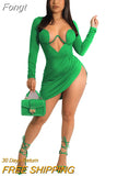 New Chic Black Corest Bodycon Mini Dress Fashion Womens Long Sleeve Side Slit Irregular Party Club Dresses Female