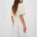 Fongt Women's New Casual Simple Solid Color Back Strapped Clothes