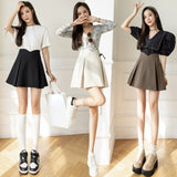 Summer High Waist Women's Skirts Black Apricot Korean Solid Fashion Slim Fit Mini Female Clothing Japan Style