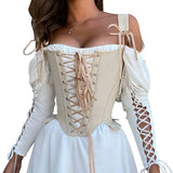 Fongt Autumn Women's New Fashioned Fish Bone Waist Corset With Sleeveless Sexy Dress