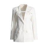 Fongt Wind 2024 Autumn New Fashion Lapel Splicing Slim Version Of A Small Suit Jacket Female-Outfit