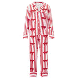 Women's Print Loose Casual Suit Pajamas Christmas Family