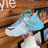 Summer Hollow Colorful Daddy Shoes Women's Shoes Mesh Breathable Net red Ins Super Fire Sandals Increase Thick Bottom