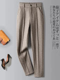 Winter Pants Women Casual Loose Elastic High Waist Warm Women's Pants Harajuku Fashion Thickening Herringbone Harem