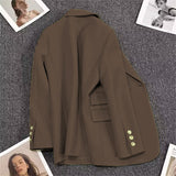 Fongt Spring And Autumn New Pink Suit Jacket Female A Button Casual Temperament Small Spring Suit Tide-Outfit