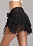 Fongt New Summer Chiffon Elegant Skirt Bag Hip Skirt Splicing Women Slim Slimming Skirt