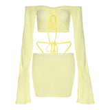 Fairycore Solid Color Long Sleeve Suit-Outfit