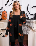 Fongt Sweater Girl Halloween Pumpkin Headed Jacket Jacket Sweater
