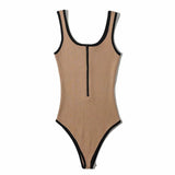 Fongt Cool And Refreshing Sexy Sleeveless Sleeveless Onesie Women's Fashion Pure Color Versatile Bodice