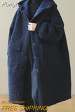 New Winter Large Size Women's Lambswool Coats Loose Long Overcoats Solid Female Blend Coats Hooded Trendy Ladies