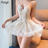 Women Sweet Casual Hot Sale Fashion New Temper Female Young Summer Cozy Patchwork Korean Style Ins Youth Sexy