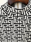 QUALITY Newest 2023 Designer Fashion Women's Long Sleeve Geometric Monogram Knit