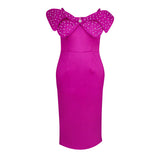 Fongt Sexy Bow Spiked Sling Skirt Christmas Party Sweet Spicy High-Waist Dress Dresses