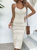 Fongt New Beach Hooded Jersey Knitted Sexy Sling Dress Sunscreen Woman