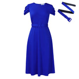 Fongt Women's 2025 Summer New Fashion Elegance Elegant Short Sleeve Irregular African Dress
