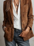 Fongt Women's Women's Jacket Elegance Elegant Vintage Single-Drace Women's Jacket