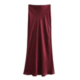 Fongt Women's Clothing INS Explosive Multi-Color Fashion Commuter Silk Stupor Feel Stubble Skirt