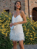 Feather Spaghetti Strap