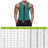 Men Zipper Nepprene Sauna Vest Sauna Suit Men Corset Body Shaper Belly Fat Steampunk Slimming Reducer Latex