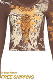 Women Vintage T-shirts y2k Clothes 2023 Harajuku Crop Top T-shirt Graphic Gothic Grunge Long Sleeve Top Fall Winter
