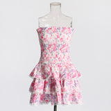 Heavy Industry High-Sense Dress Women's 2025 Summer New Sick Flower Slimming Small Short