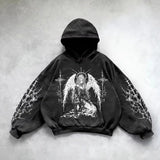 Fongt Wash Hooded Hoodie Hoodie Winter High Street Men And Women With The Same Shirt Top