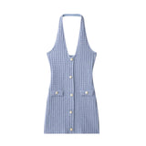 Fongt New Women's Fashion Stile Bully Hanging Neck Dress 5063340