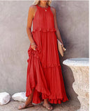 Fongt Hot New Summer Women's New Temperament Long Drag Skirt Skirt Dress Dress