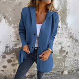 Fongt 2025 New Hot Fashion Long-Sleeved Solid Coat Women's
