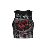 Spring And Summer 2024 New Dark Street Nail Printed Vest Girl-Outfit