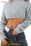 Women Rainbow Sweaters Hollow Out Sexy Crop Tops Fall Winter y2k Clothes Multi Color Square Collar Long Sleeve Tops