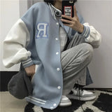 Baseball Jackets For Women Men Couple Jacket Hip Hop Tops College Style Button Up Baseball Uniform Gothic Bomber