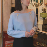 Fongt Embroidered Comfortable Shirt For Summer 2025 Light And Casual Polo Collar Beaded Knitted Shirt For Women