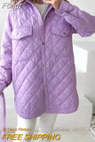 Pockets Patchwork Button Women Outwear Streetwear Lady Casual Loose Long Sleeve Coat Lapel Solid Autumn Winter