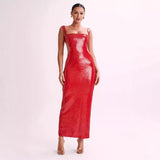 Fongt Women's Dress Glide Evening Dress Sexy Bare Back Sling Dress 8068
