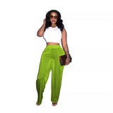 Fongt New Women's Casual Fleette Wide-Leg Pants-Outfit
