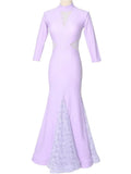 2024 Summer New Fashion Standard Dance Dress Performance Waltz Modern High Neck Lace Social Elegant Y2k Dresses TH2800-Outfit