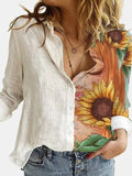 Women Lapel Long Sleeves Single Breasted