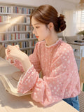 Fongt Floral Shirt Female Spring Small Wearing French Temperament Wooden Ear Tops 2025 New Beautiful Shirt