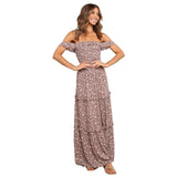 Fongt New Small Floral Print Fresh And Sweet Wrapped Dress-1392-Outfit