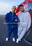 Fongt New Zippered Open-Shirt Trousers Simple Letter-Print Hooded Jacket Jacket Hot