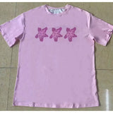 Fongt Print A Wide-Cut Short-Sleeved Women's T-Shirt Large Version Of Casual T-Shirt Top