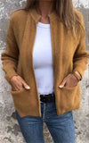 Fongt 2025 Explosion Fashion Casual Collar Zipper Jacket Loose Pocket Jacket Woman