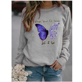 Long Sleeve O-Neck Loose Hoodie Fashion Ladies