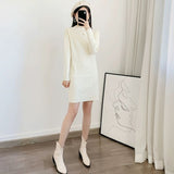 Fongt And Winter With Coat Sweater Dress Women Loose Fashion With Medium And Long Bottoming Over The Knee Knit Dress