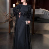 Fongt Temperament Elegant Dress Suit Women 2025 Spring And Summer New Round-Neck Dress + Jacket Suit Women Two