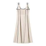 Fongt New U-Neck Simple Set Of Slings Hanging Dress