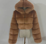 Fongt Fur Autumn And Winter New Imitation Fur Turf Warm Hat Fur Coat Woman